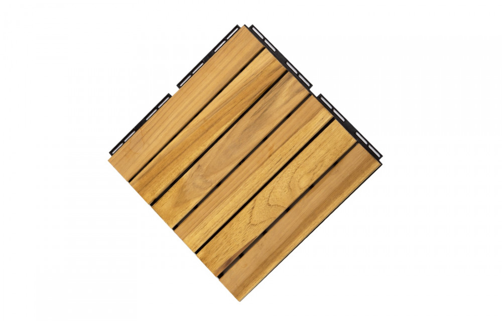 Square Teak Hardwood Interlocking, Teak Wood Deck Tiles